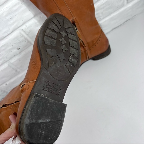 SAM EDELMAN Prina Tall Brown Leather Side Zip Boots - Picture 2 of 9